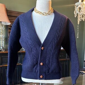 Vintage Neiman Marcus Classic Old Money wool cardigan